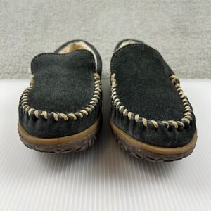 Minnetonka Suede Moccasin Slippers Womens 6 Shearling Fur Lined Indoor Outdoor